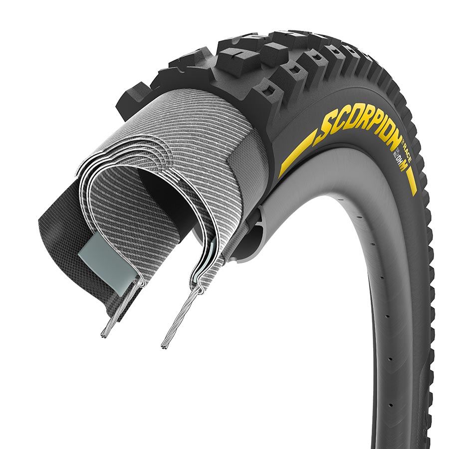 Pirelli, Scorpion Race DH M, Mountain Tire, 27.5x2.5, Folding, Tubeless Ready, SmartEVO DH, DualWALL, 60TPI, Black