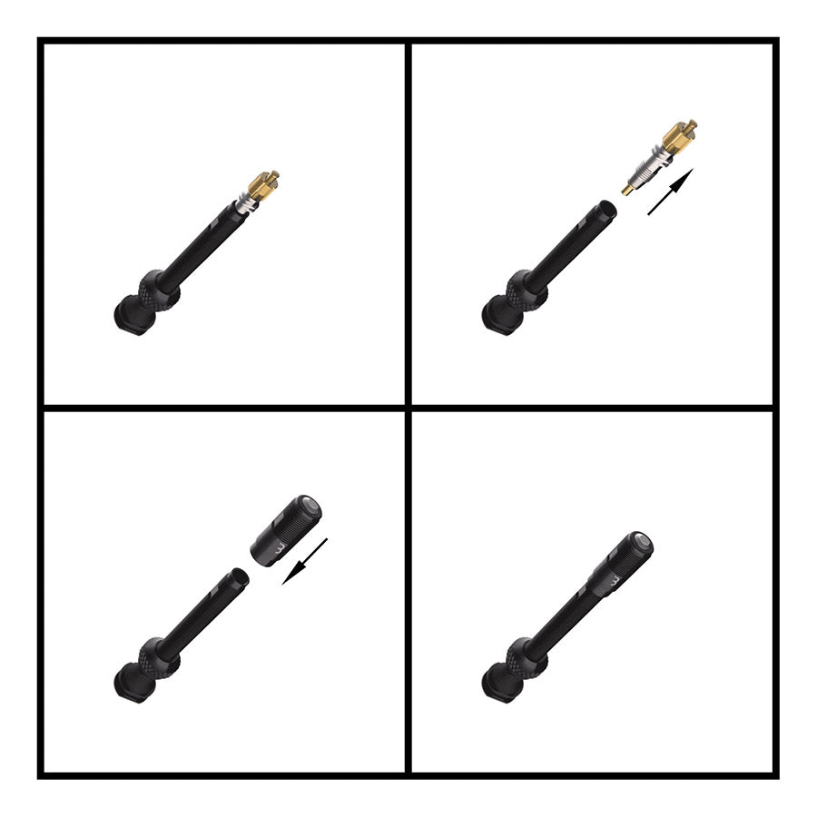 BBB Cycling, BTI-165 CoreCap, Tubeless Valve, Black, Pair