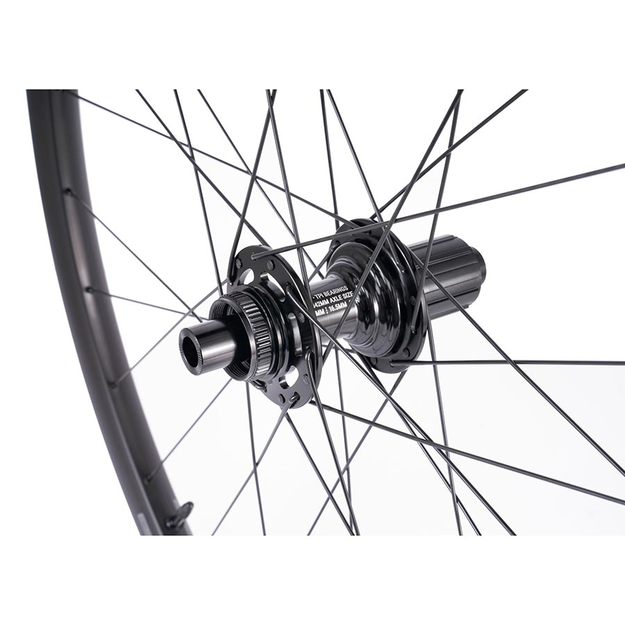 Seido, Sinus, Wheel, Pair, 650B / 584, Holes: 28, 12mm TA, F: 100mm, R: 142mm, Disc Center Lock, Pair