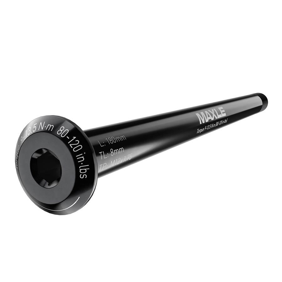 RockShox, MAXLE STEALTH, Thru Axle, Rear, 12x142mm TA, Length: 160mm, Thread Length: 20mm, Thread Pitch: M12x1.50, Road Frames