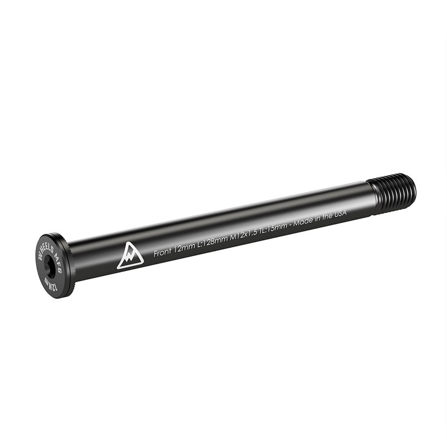 Wheels Manufacturing, Front 12mm Thru Axle, Thru Axle, Front, Length: 120mm, Thread Length: 12mm, Thread Pitch: M12x1.50
