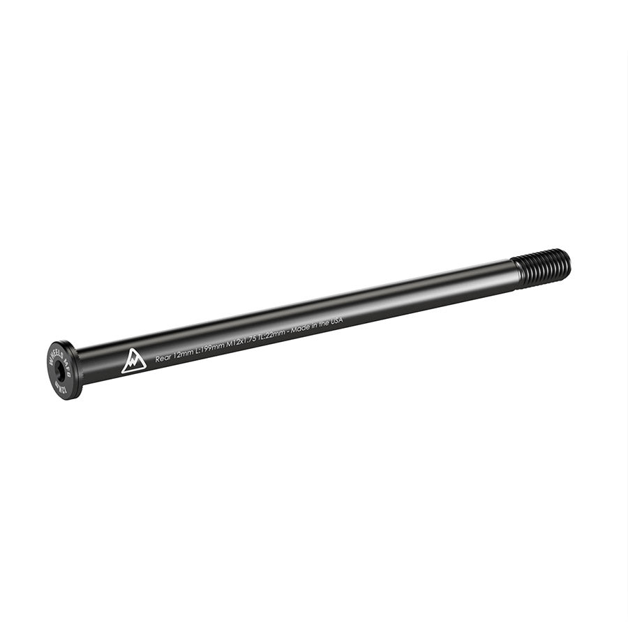 Wheels Manufacturing, Rear 12mm Thru Axle, Thru Axle, Rear, Length: 160mm, Thread Length: 25mm, Thread Pitch: M12x1.00