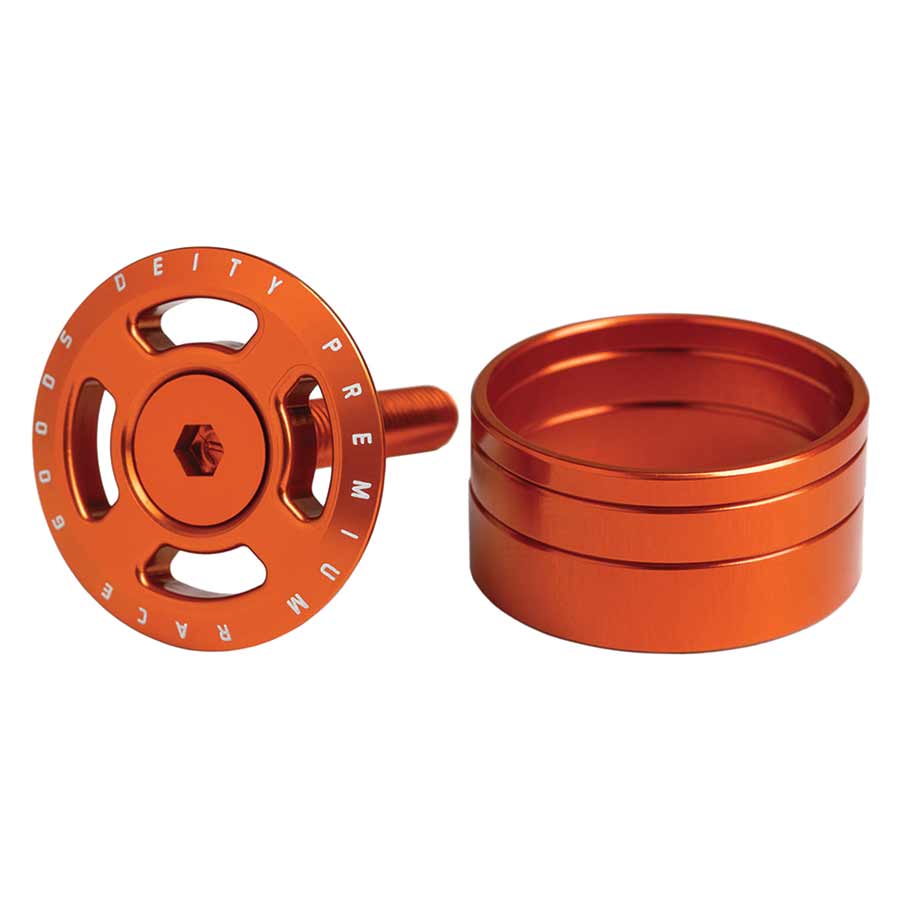 Deity, Crosshair, Topcap and headset spacers, 1-1/8'', Black