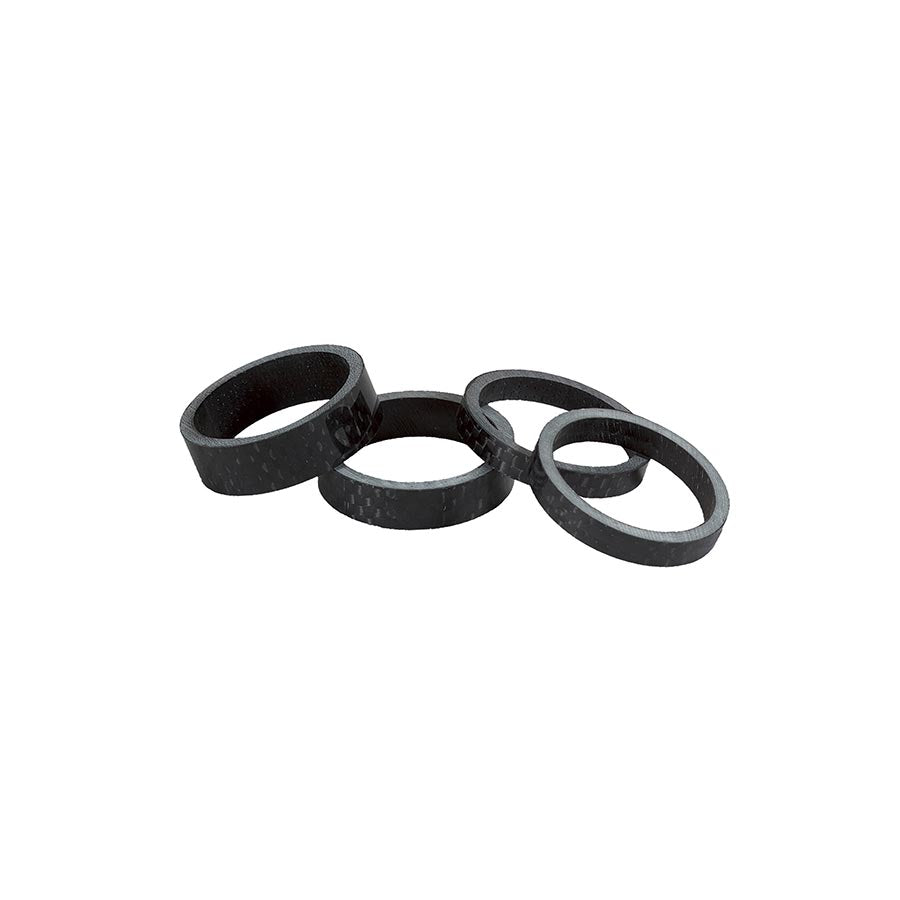 Salt, Headset Spacer, Headset Spacer, 1-1/8'', Height: 5mm/5mm/10mm/10mm, Carbon, Carbon