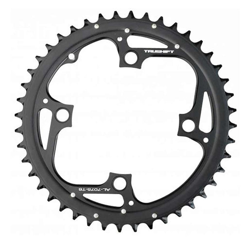 Truvativ, 44T, 9 sp, BCD 104mm, 4-Bolt, Outer Chainring, For 22/33/44, Aluminum, Black, 11.6215.186.000