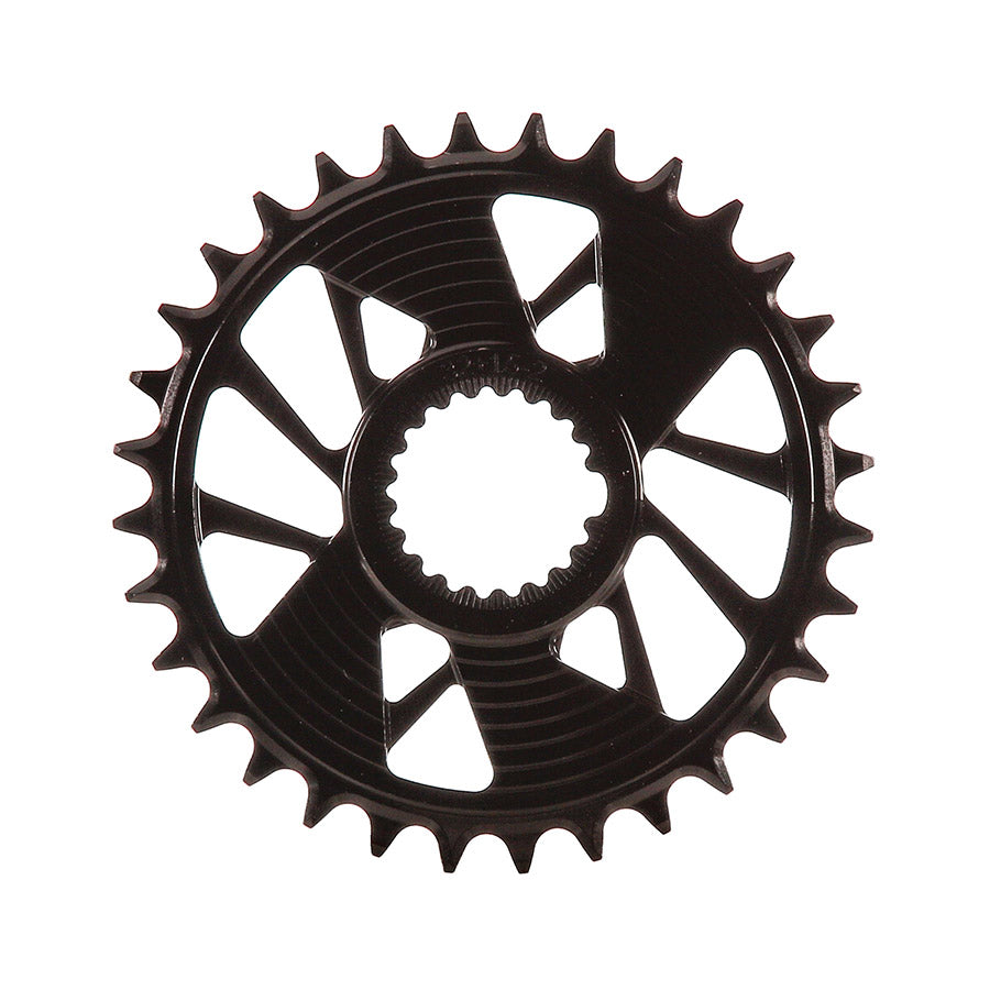 Wheels Manufacturing, Shimano DM T-Type Outboard, Chainring, Teeth: 28, Speed: 12, BCD: Direct Mount Shimano, Single, 7075 Aluminum, Black