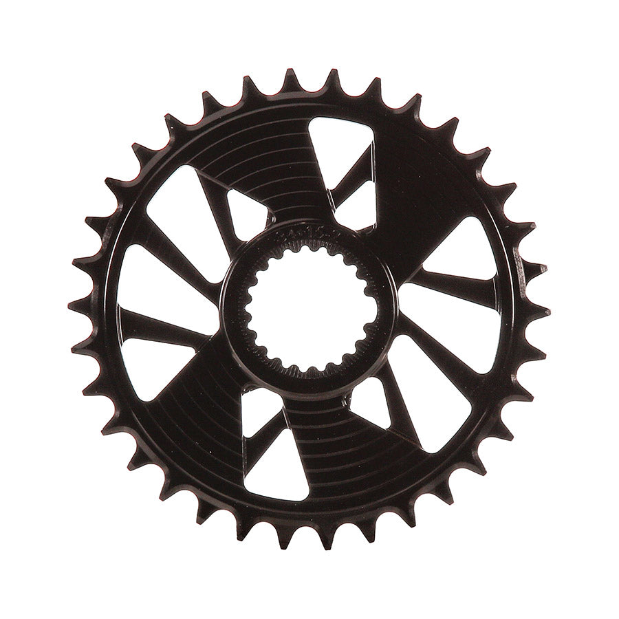 Wheels Manufacturing, Shimano DM T-Type Outboard, Chainring, Teeth: 28, Speed: 12, BCD: Direct Mount Shimano, Single, 7075 Aluminum, Black