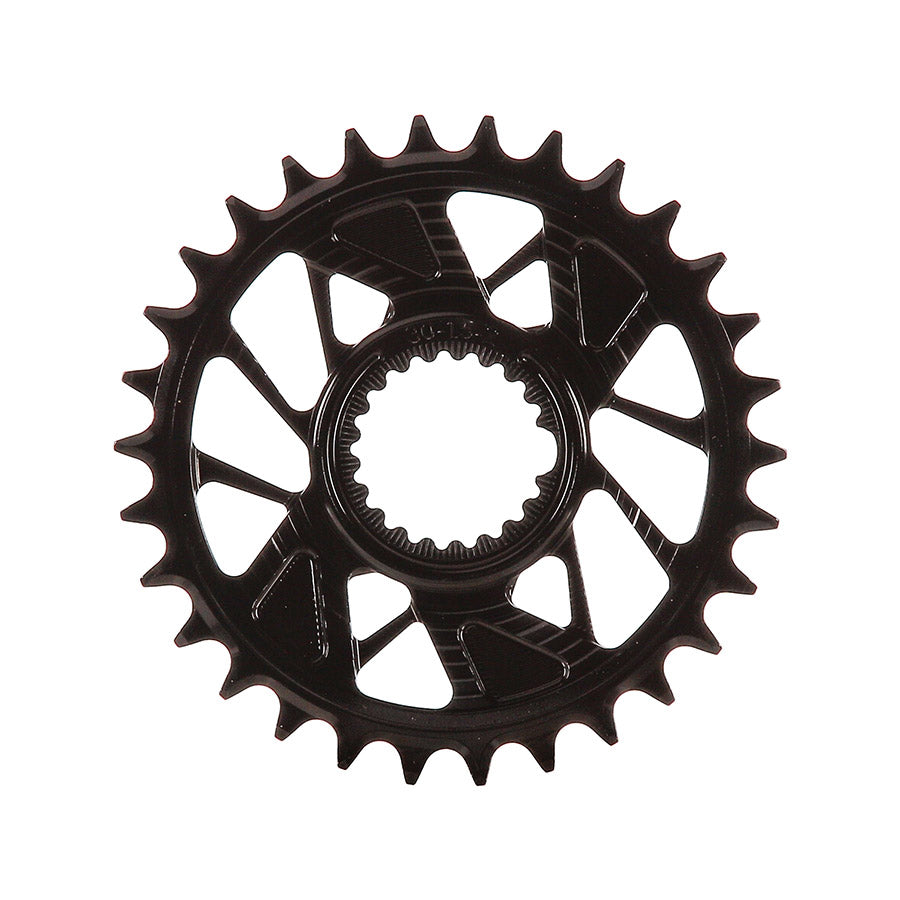Wheels Manufacturing, Shimano DM T-Type Outboard, Chainring, Teeth: 28, Speed: 12, BCD: Direct Mount Shimano, Single, 7075 Aluminum, Black
