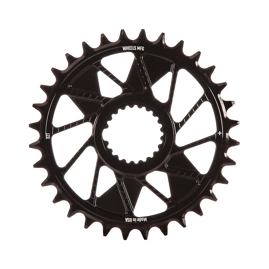 Wheels Manufacturing, Shimano DM HG+ Outboard, Chainring, Teeth: 28, Speed: 12, BCD: Direct Mount Shimano, Single, 7075 Aluminum, Black
