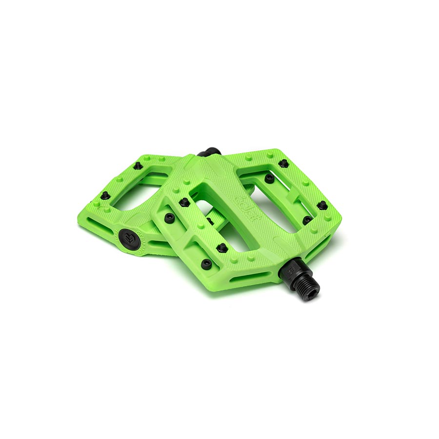 Eclat, Contra, Platform Pedals, Body: Nylon, Spindle: Cr-Mo, 9/16'', Army Green, Pair