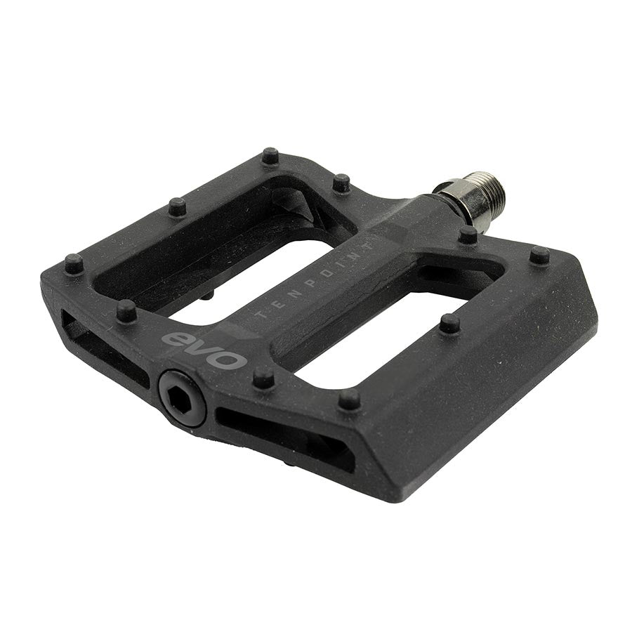 EVO, Tenpoint, Platform Pedals, Body: Nylon, Spindle: Cr-Mo, 9/16'', Black, Pair