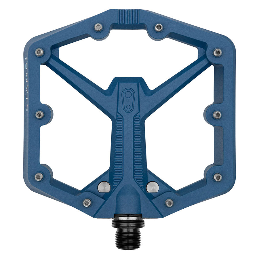 crankbrothers, STAMP 1, Platform Pedals, Body: Composite, Spindle: Cr-Mo, 9/16'', Black, Pair, Large