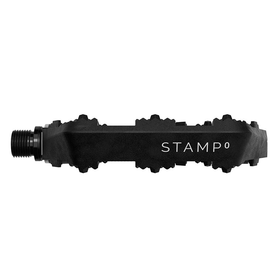 crankbrothers, STAMP 0, Platform Pedals, Body: Composite, Spindle: Cr-Mo/Steel, 9/16'', Black, Large, Pair