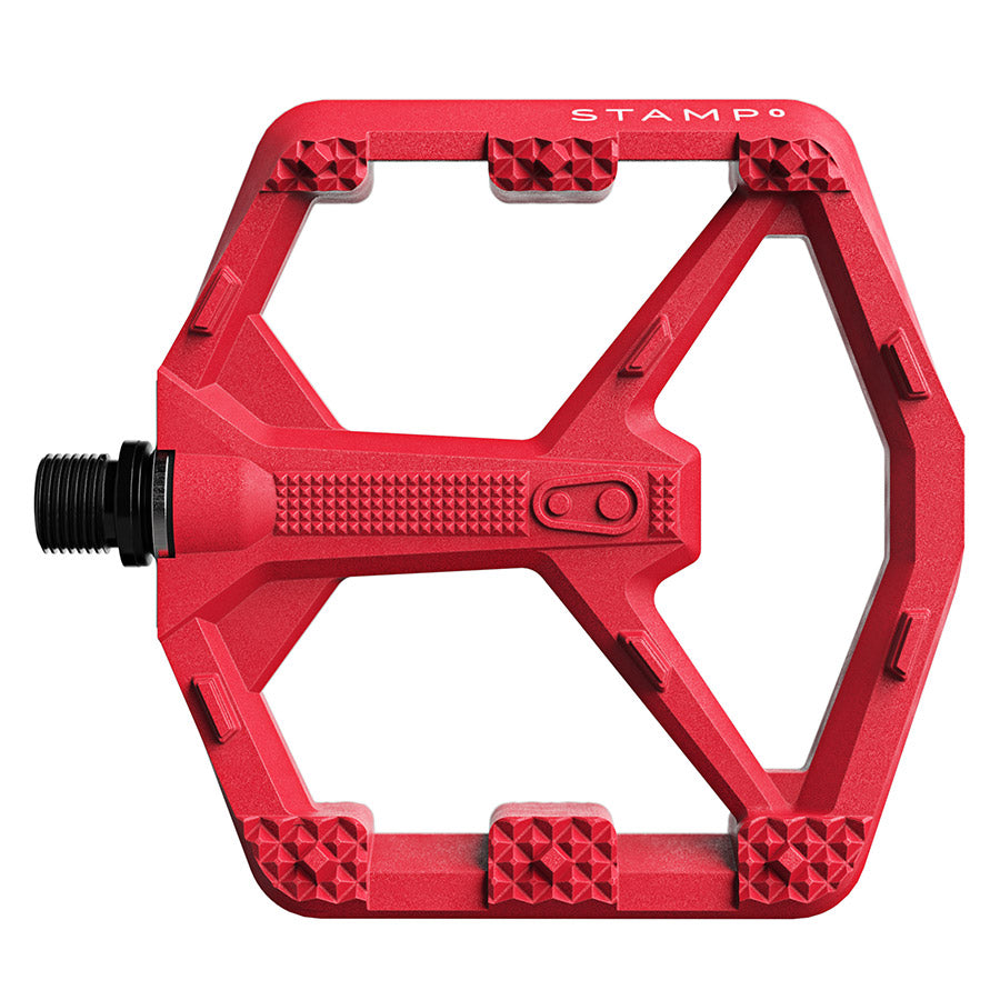 crankbrothers, STAMP 0, Platform Pedals, Body: Composite, Spindle: Cr-Mo/Steel, 9/16'', Black, Large, Pair