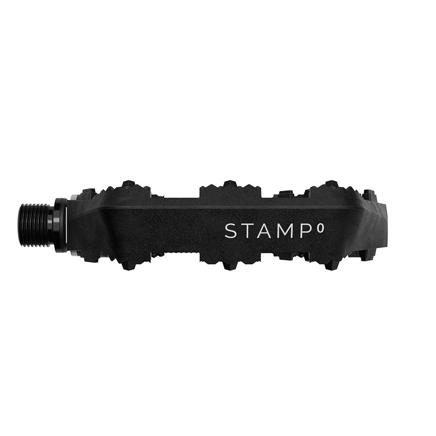crankbrothers, STAMP 0, Platform Pedals, Body: Composite, Spindle: Cr-Mo/Steel, 9/16'', Black, Large, Pair