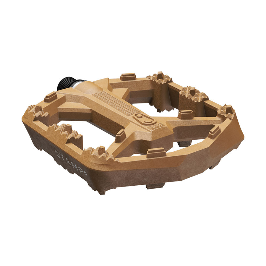 crankbrothers, STAMP 0, Platform Pedals, Body: Composite, Spindle: Cr-Mo/Steel, 9/16'', Black, Large, Pair