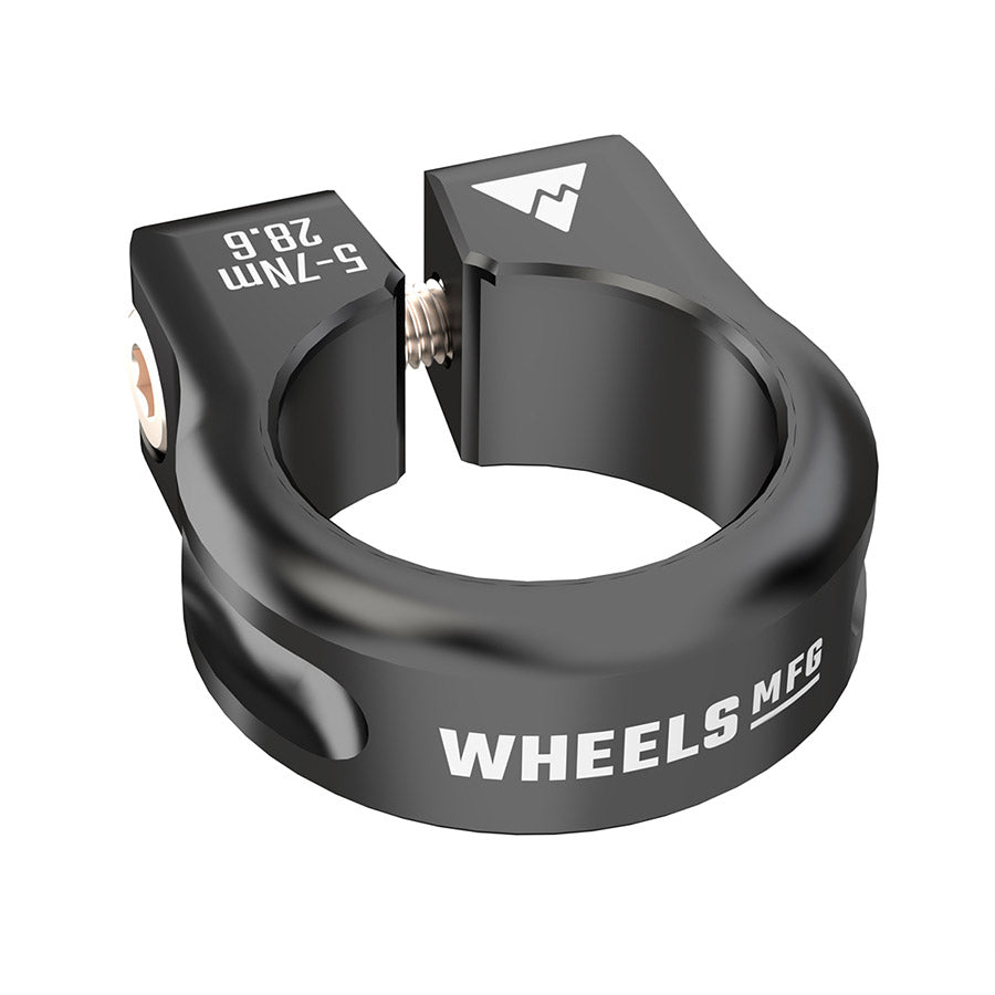 Wheels Manufacturing, Seatpost Collar, Seatpost Clamp, 28.6mm, Black