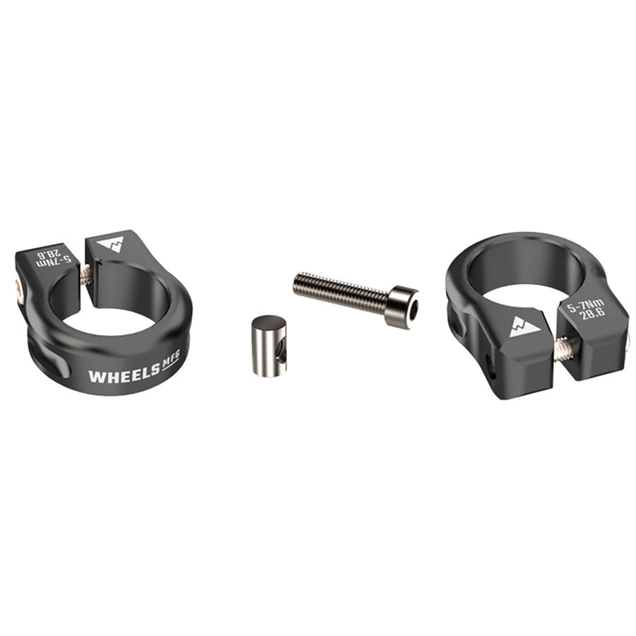 Wheels Manufacturing, Seatpost Collar, Seatpost Clamp, 28.6mm, Black