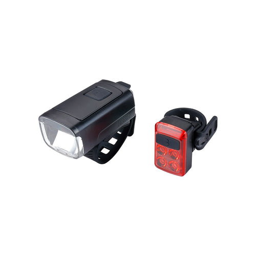 BBB Cycling, BLS-231 Stud50/Slide Combo, Light, Front and Rear, Black, Set