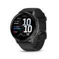 Garmin, Venu 4 45mm, Watch, Watch Color: Slate, Wristband: Black - Silicone