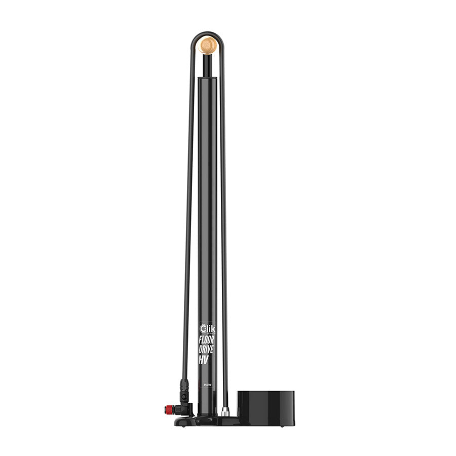 Lezyne, CLIK FLOOR DRIVE HV, Floor Pump, ABS Pro CLIK Chuck, Black