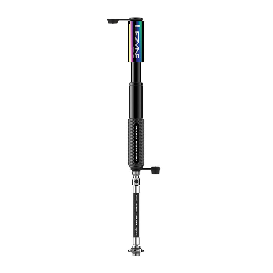 Lezyne, Pocket Drive Pro, Pump, 141mm, 160psi, ABS flip chuck, Multicolor