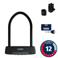 Abus, Granit Plus 470, U-Lock, Key, 12mm, 15.0cm x 23.0cm, 5.9'' x 9'', USH, Black