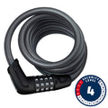 Abus, Tresor 6512C, Cable Lock, Combo, 12mm, 180cm, 5.9', Black