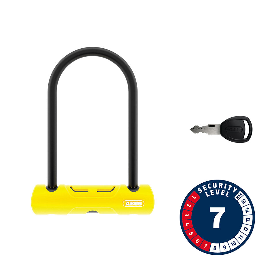 Abus, 402, U-Lock, Key, 10mm, 170x230mm, 6.7''x9'', SH34, Yellow