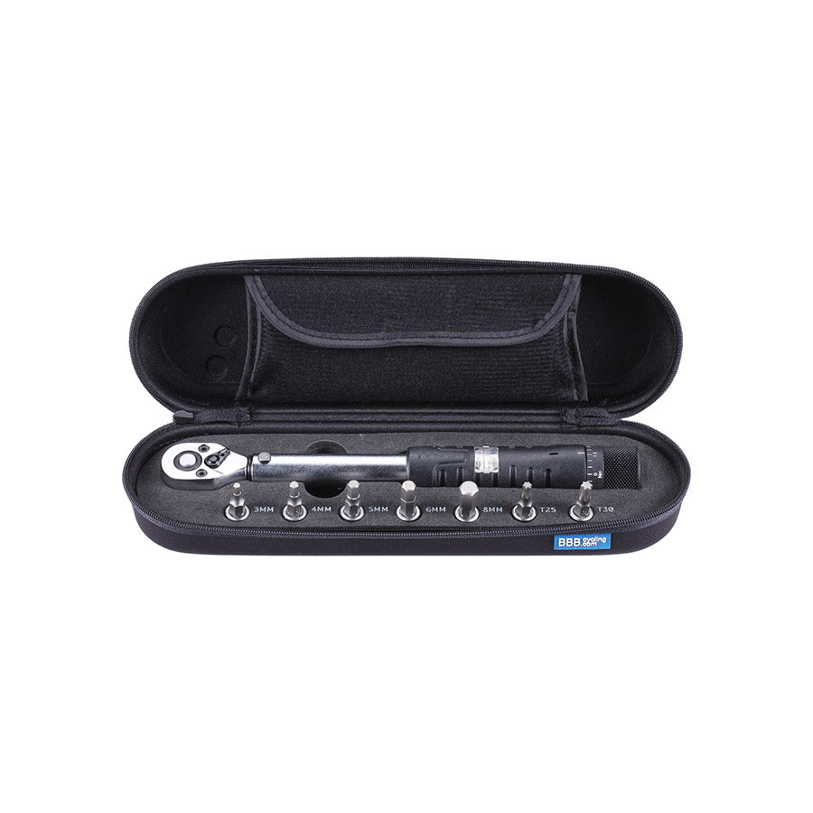 BBB Cycling, BTL-73 TorqueSet, Torque Wrench, Ratcheting: Yes, : 1/4'', : Nm, : 3,4,5,6,8mm Hex, T25, T30, Set
