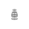 RockShox, Sealhead for 32mm Debonair Black, 11.4018.096.002